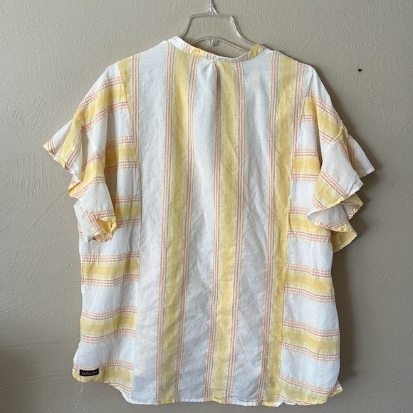 Matilda Jane summer picnic top size XL cotton  flutter sleeves full fit v neck - Picture 7 of 12